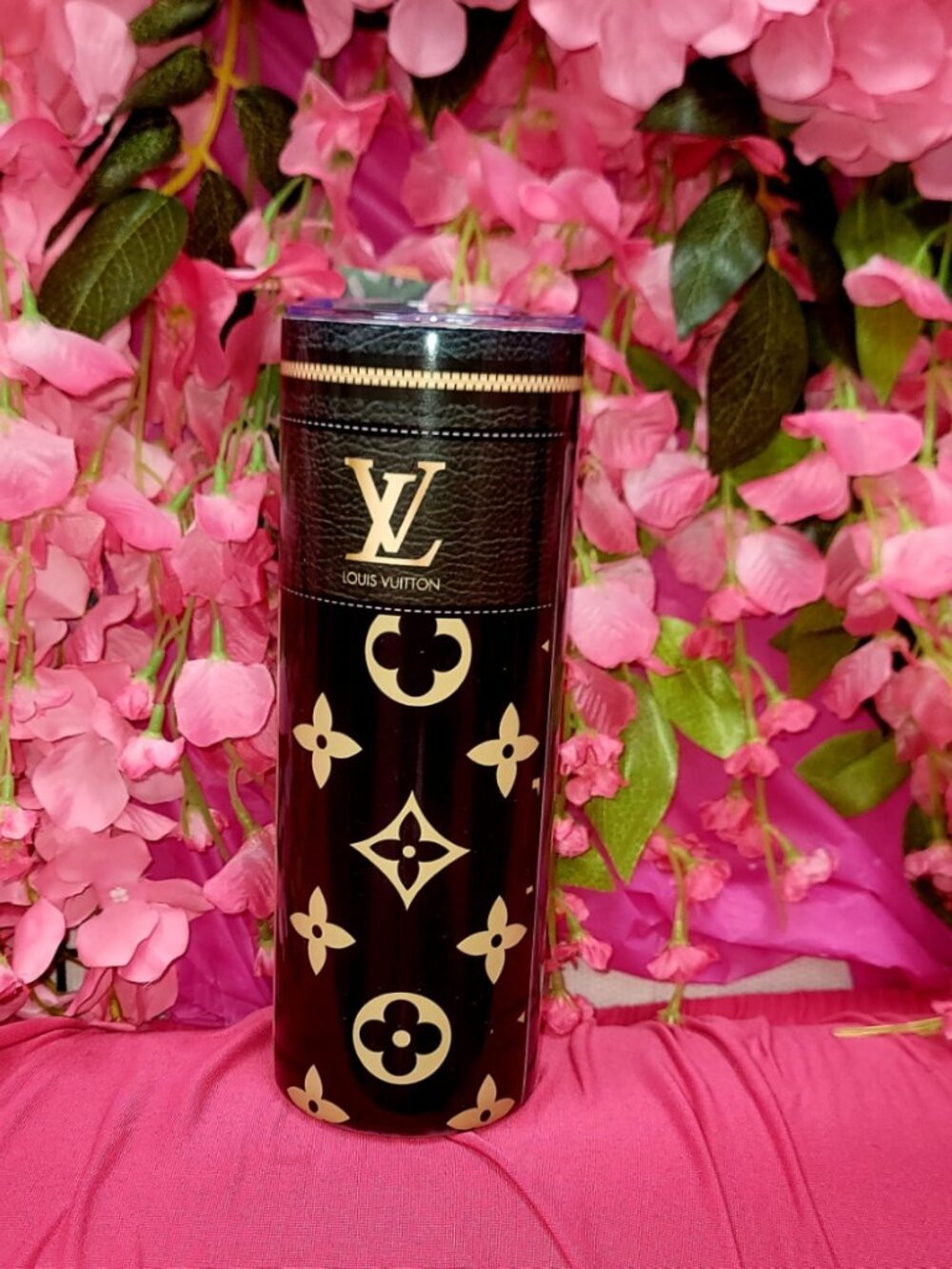 Luxury Designer Purse 20oz Tumbler w/Lid & Straw